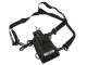 Tactical Walkie Talkie Holster and Radio Pouch with Shoulder Strap, Black