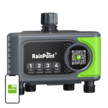 Smart 4-Zone Irrigation Controller RainPoint HTV405FRF WiFi IP65