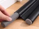 Under Door Draft Stopper Foam Seal Weather Stripping 96cm, Black