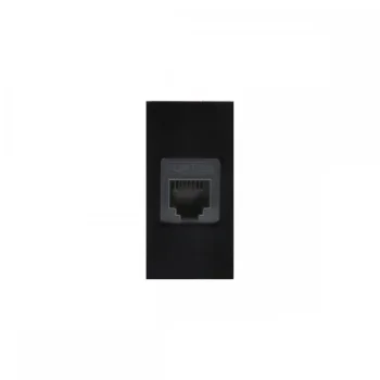 LAN Socket Module Maclean MCE725B, Cat 6, Single, Black