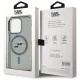 Karl Lagerfeld iPhone 15 Pro Case MagSafe IML Metal KC Heads, Black