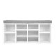 ModernHome WYJ-015 apavu skapis ar sēdekli, 10 plaukti, balts
