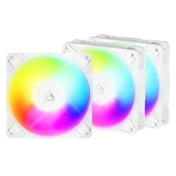 Arctic P12 PRO Reverse PWM PST A-RGB 120mm PC Fans, 3-Pack, White