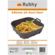 Ruhhy Silicone Air Fryer Liner 20x20 cm, Grey