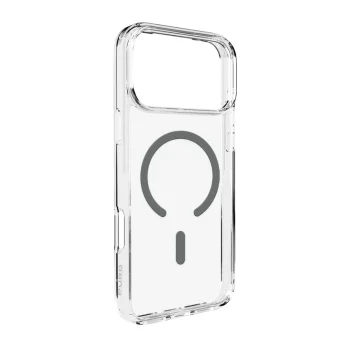 Puro Lite Mag Case for iPhone 17 Pro with MagSafe, Transparent with Gray Ring