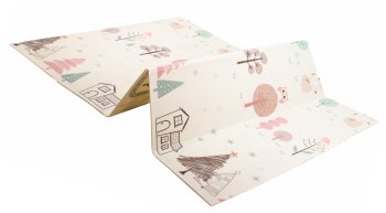 Двухсторонний поролоновый коврик для детей, складной, Город/Лес,...