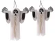 3D Foldable Paper Ghost Halloween Decoration, White