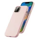 Dux Ducis Grit Case for iPhone 14 Plus Faux Leather MagSafe, Pink