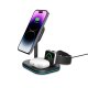 Tech-Protect QI15W-A27 3-in-1 Inductive Charger with MagSafe Stand Smartphone / Apple Watch / AirPods - Black