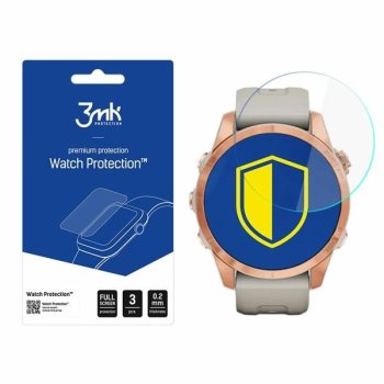 Garmin Fenix 7s 3MK Hybrid Flexible Glass Tempered Watch Screen Protector, 3 pcs.