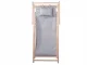 Folding Wooden Beach and Garden Sun Lounger with Pillow, Grey