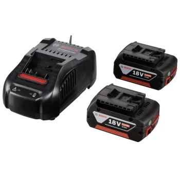 Bosch GAL 1880 CV Charger + 2x GBA 18V 5.0 Ah Batteries