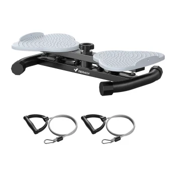 MERACH MR-2465B1-EU Waist Twister Platform with Resistance Bands, White