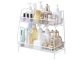 Two-Tier Kitchen and Bathroom Organizer Shelf, White