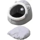 Enclosed Pet Cave Bed for Cats and Dogs, Size S, Grey