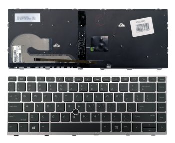 Keyboard HP: EliteBook 840 G5 846 G5 745 G5 (silver,with backlight )