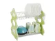Two-Tier Dish Drainer with Cutlery Holder, 39x39x26 cm