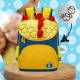 Lightweight Kids Backpack with Dinosaur Motif, Waterproof