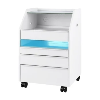 ACTIVESHOP 984 Podiatry Trolley with UV Sterilizer and Sockets, White
