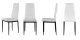Modern Dining Chairs Set of 4 High Back Eco-Leather ModernHome, White