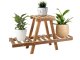 Standing wooden flower pot pots two-tier shelf