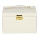 Large Jewelry Box Organizer with Drawers and Mirror, White