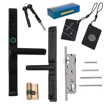 Smart Door Handle with Electronic Lock, Fingerprint and Card Reader