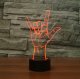 3D LED Night Light V-Sign Hand, RGB