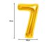Foil Number 7 Balloon for Birthdays and Parties 66cm, Gold