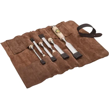 Kirschen Firmer Chisel Set 6 Pcs in Leather Bag (6-26 mm)