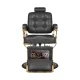 Gabbiano Boss Old Leather Barber Chair, Black