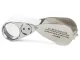 Folding Pocket Magnifying Glass with LED and UV, 40x25mm