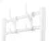 Mobile Storage Cart on Wheels, 4 Tiers with Hooks, 86x56x26.5 cm