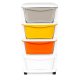 Kids Toy Storage Organizer with 4 Drawers and Wheels, Multicolor