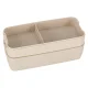 Lunch Box with Compartments and Cutlery, 750 ml, Beige