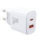 Joyroom JR-TCF05 Flash 20W Mains Charger with USB-C to Lightning Cable (White)