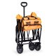Saliekamie dārza un pludmales transporta ratiņi 100 kg, MultiGarden, oranžs