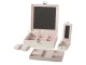 White Jewelry and Watch Box with Mirror, 25.5x25x8.5 cm