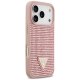 Guess Rhinestone Triangle Logo iPhone 17 Pro Case - Pink