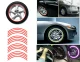 Reflective Wheel Rim Stickers AG555B, Red