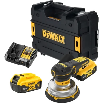 Akumuliatorinis ekscentrinis šlifuoklis DeWalt DCW230P2-QW 150 mm 18V 2x5.0Ah