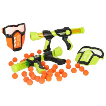 Kids Toy Foam Blaster Weapon Gun Rifle (x2) + 48 Bullets