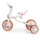 ECOTOYS 4-in-1 Kids Bike with Pedals and Training Wheels, Pink