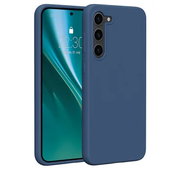 Etteri Silicone Case for Samsung Galaxy S23 Plus, Dark Blue