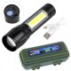 Lādējams taktiskais kabatas XPE+COB LED lukturis | Rechargeable Tactical Flashlight