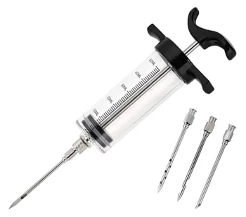 Meat Marinade Injector Syringe 50ml with 3 Needles
