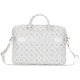 Guess 4G Peony Front Pocket Zipper Triangle Logo Laptop Bag 16\" - White
