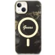 Guess iPhone 14 Case IML Golden Marble MagSafe, Black