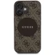 Guess 4G Circle Classic Logo MagSafe Case for iPhone 16 Brown
