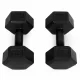 Hex Dumbbells Set MOVEPRO 2x3 kg, Fitness Weights, Black